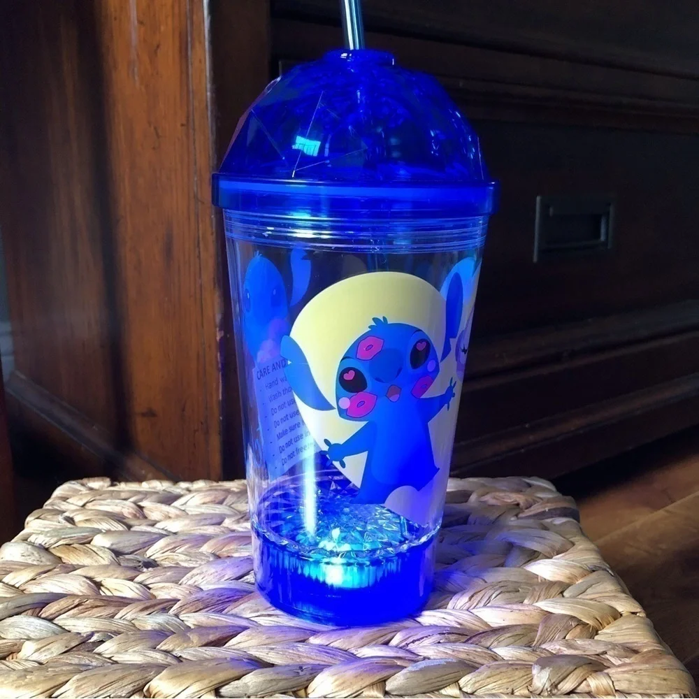 Disney's Stitch and Angels dome lid light-up tumbler